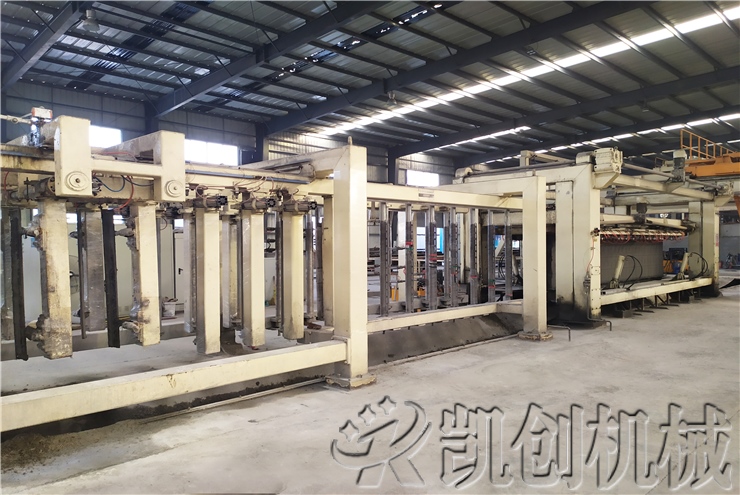 郑州东区30万立方加气混凝土生产线生产现场