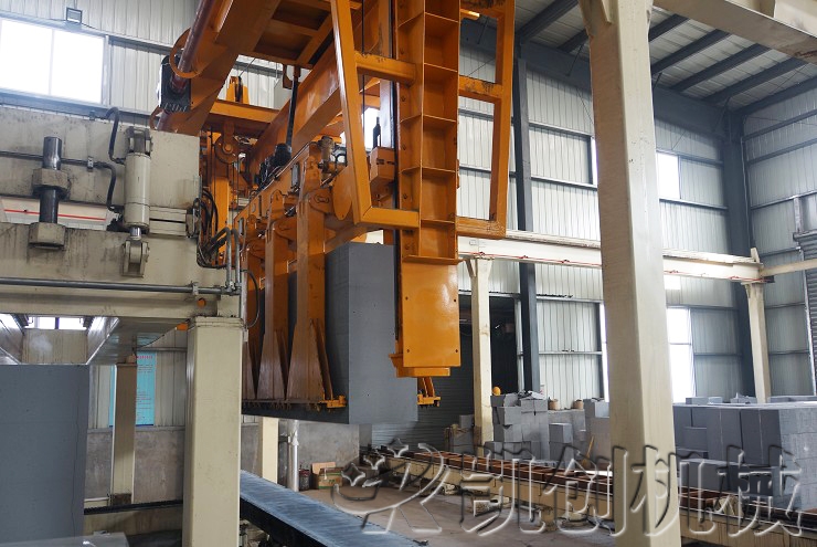 甘肃酒泉加气块设备生产现场