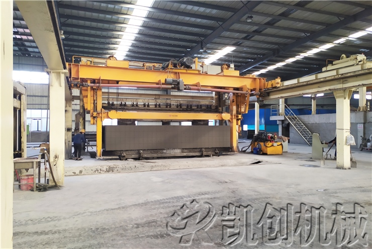 郑州东区30万立方加气混凝土生产线生产现场