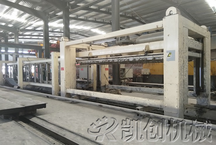 河南新郑加气混凝土设备生产现场