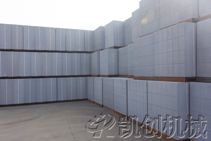 云南永平加气块设备生产现场