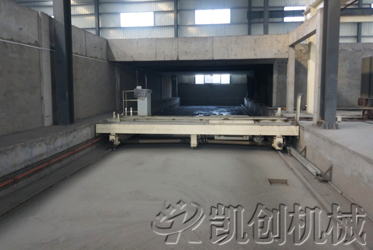 甘肃酒泉加气块设备生产现场