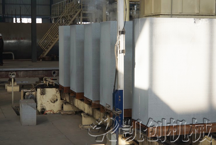 甘肃酒泉加气块设备生产现场