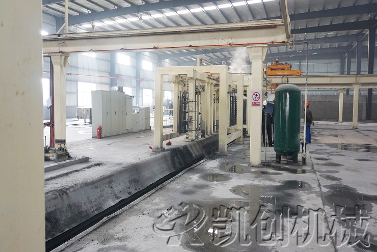 云南永平加气块设备生产现场