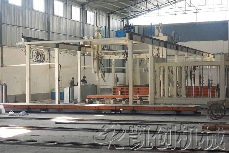 河南新郑加气混凝土设备生产现场