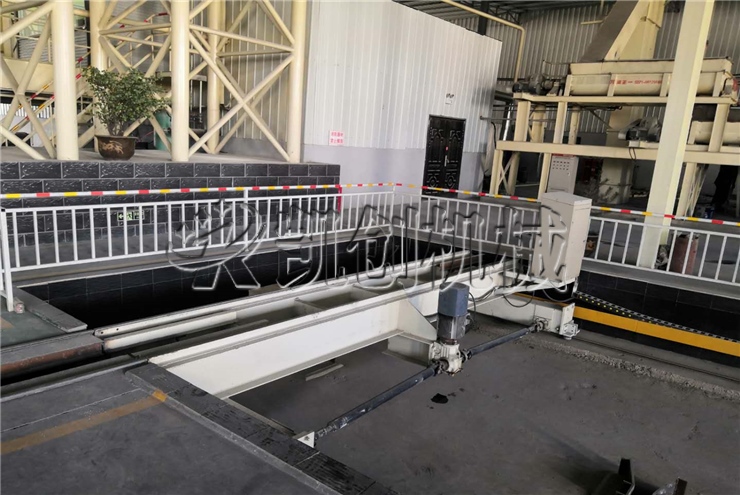 山西加气块生产线生产现场