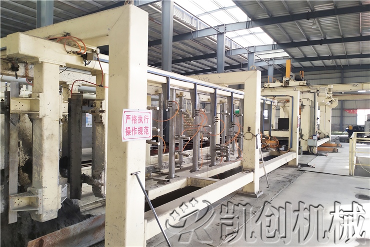 郑州东区30万立方加气混凝土生产线生产现场