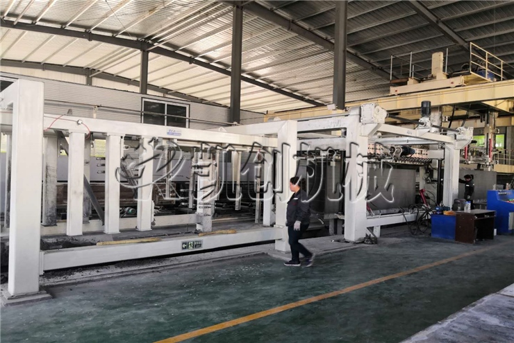 山西加气块生产线生产现场