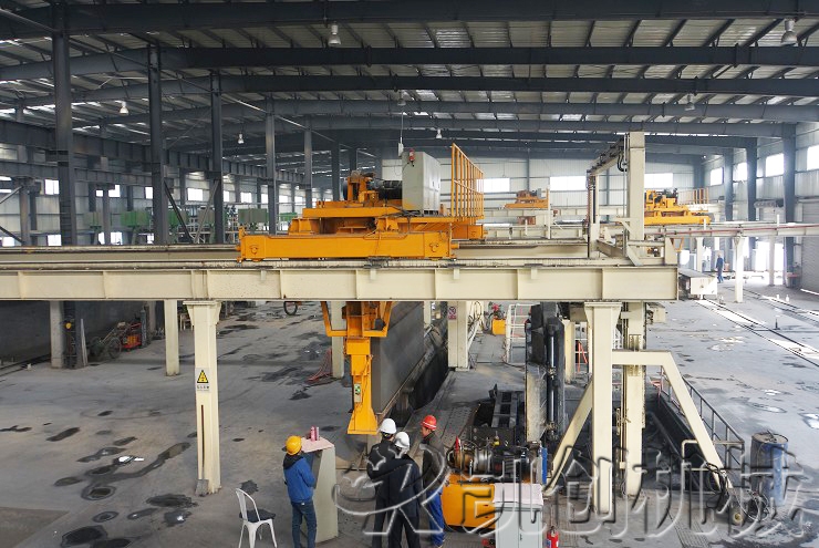 甘肃酒泉加气块设备生产现场