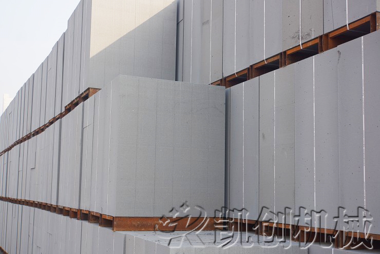 甘肃酒泉加气块设备生产现场