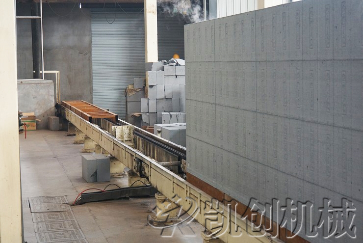 云南永平加气块设备生产现场