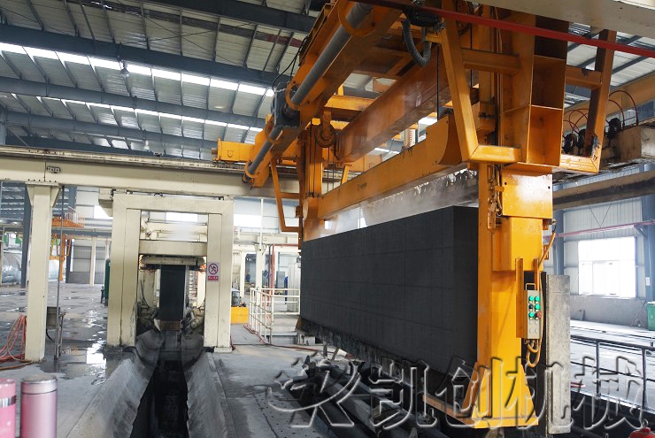 云南永平加气块设备生产现场