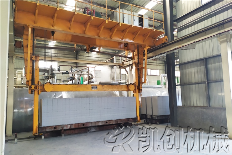 郑州东区30万立方加气混凝土生产线生产现场