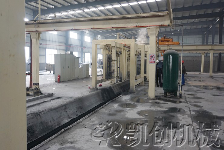 甘肃酒泉加气块设备生产现场