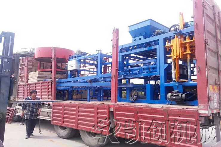 发往贵州六盘水水泥砖生产线发货图