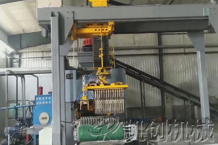 山西大同全自动液压砖机生产现场