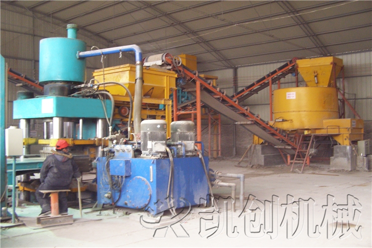 吉林延吉5000环保砖生产线现场