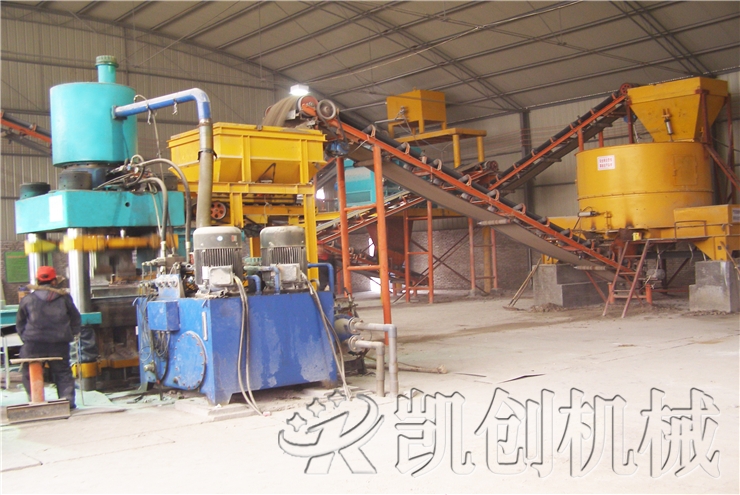 吉林延吉5000环保砖生产线现场