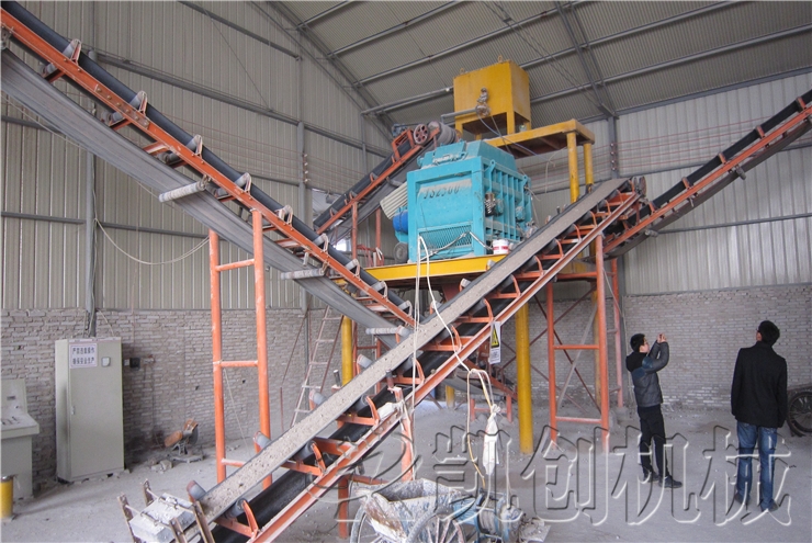 吉林延吉5000环保砖生产线现场