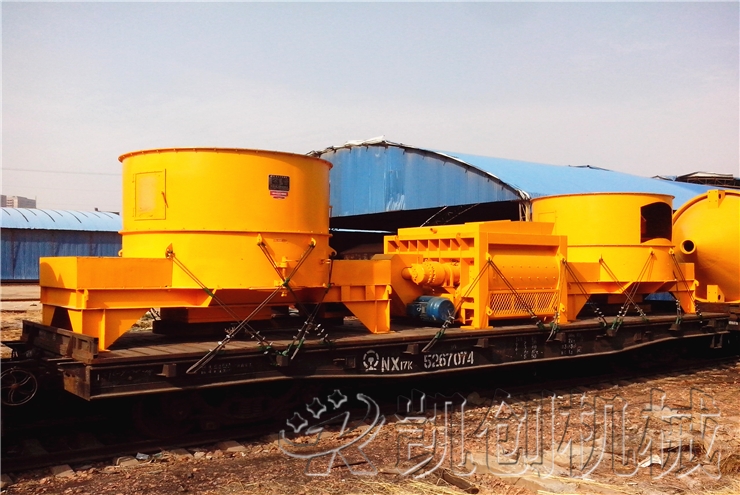 轮碾混合机-发往俄罗斯蒸压砖生产线大件设备陆运