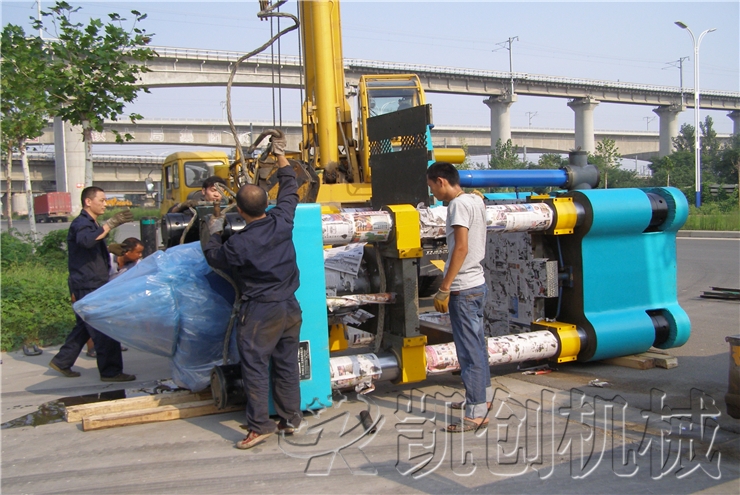 湖南安化KCZ850液压砖机发货现场